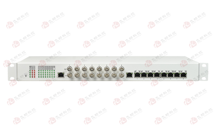 飛暢科技-32路電話+8E1+8FE物理隔離（1+1光備份，19英寸）電話光端機