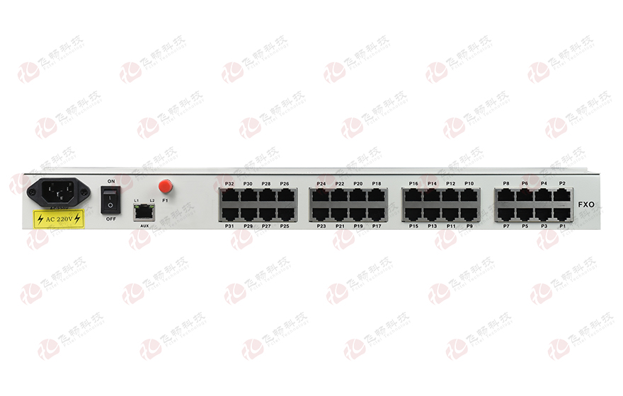 飛暢科技-32路電話+16E1+4FE+4GE+2路數據+SNMP+console（19英寸，物理隔離）電話光端機
